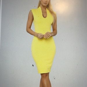 Fashion nova -Yellow midi dress